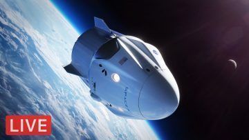 SpaceX-NASA-Earth-From-Space-seen-from-Crew-Dragon-Arrival-at-Space-Station